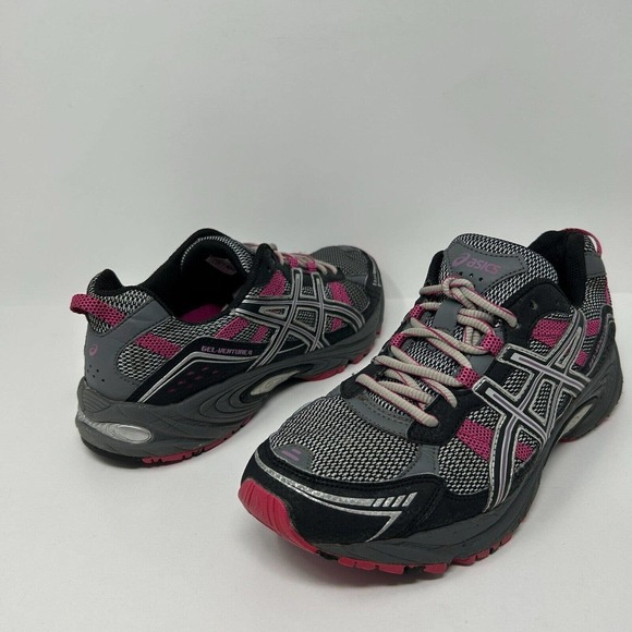 ASICS Gel Venture 4 Women's Size 11 Black Pink Athletic Running Sneaker Shoes - Picture 11 of 15